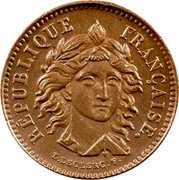 France 20 Francs Essai by Leclerc 1848 L. LECLERC F. REPUBLIQUE FRANÇAISE coin obverse France 20 Francs Essai by Leclerc 1848 L. LECLERC F. REPUBLIQUE FRANÇAISE coin obverse