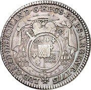 France 20 Kreuzer Ludwig Constantin von Rohan-Guemenee 1773Â G KM# 162 LUD CARD DEROHAN D G EPUS ET PS ARGENT 1773 coin obverse France 20 Kreuzer Ludwig Constantin von Rohan-Guemenee 1773Â G KM# 162 LUD CARD DEROHAN D G EPUS ET PS ARGENT 1773 coin obverse