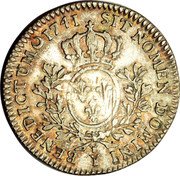 France 24 Sols (1/5 ECU) (Louis XV) SIT NOMEN DOMINI Y BENEDICTUM 1741 coin reverse