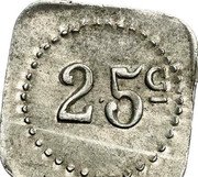 France 25 Centimes Chalon-sur-Saone. Cooperative Union ND  25C coin reverse France 25 Centimes Chalon-sur-Saone. Cooperative Union ND  25C coin reverse
