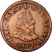 France 3 Deniers (1 Liard) (Charles I. Large Bust) CAR GONZ D NIV ET RETH 1612 coin obverse France 3 Deniers (1 Liard) (Charles I. Large Bust) CAR GONZ D NIV ET RETH 1612 coin obverse
