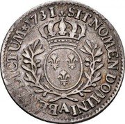 France 30 Sols (1/4 ECU) (Louis XV) SIT NOMEN DOMINI BENEDICTUM 1731 A coin reverse France 30 Sols (1/4 ECU) (Louis XV) SIT NOMEN DOMINI BENEDICTUM 1731 A coin reverse