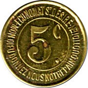 France 5 Centimes (Caisse de Famille. Lons-le-Saunier) ÉCONOMAT ST.DÉSIRÉ 5C. MON DIEU DONNEZ-NOUS NOTRE PAIN QUOTIDIEN coin reverse France 5 Centimes (Caisse de Famille. Lons-le-Saunier) ÉCONOMAT ST.DÉSIRÉ 5C. MON DIEU DONNEZ-NOUS NOTRE PAIN QUOTIDIEN coin reverse