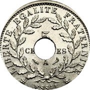 France 5 Centimes Essai by Merley. Type I. Piedfort 1905 A LIBERTE EGALITE FRATERNITE 5 CENTIMES A ESSAI coin reverse France 5 Centimes Essai by Merley. Type I. Piedfort 1905 A LIBERTE EGALITE FRATERNITE 5 CENTIMES A ESSAI coin reverse