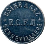 France 5 Centimes (Gennevilliers) 5 C VALABLE SEULEMENT DANS NOS USINES coin obverse France 5 Centimes (Gennevilliers) 5 C VALABLE SEULEMENT DANS NOS USINES coin obverse