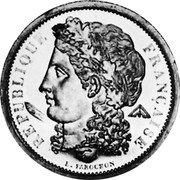 France 5 Francs (Essai by Farochon) KM# Pn70 REPUBLIQUE FRANÇAISE E. FAROCHON coin obverse France 5 Francs (Essai by Farochon) KM# Pn70 REPUBLIQUE FRANÇAISE E. FAROCHON coin obverse