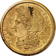 France 5 Francs Essai by Farochon. Piedfort 1848 REPUBLIQUE FRANÇAISE E. FAROCHON coin obverse France 5 Francs Essai by Farochon. Piedfort 1848 REPUBLIQUE FRANÇAISE E. FAROCHON coin obverse