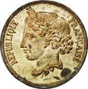 France 5 Francs (Essai by Gayrard. Piedfort) REPUBLIQUE FRANÇAISE coin obverse France 5 Francs (Essai by Gayrard. Piedfort) REPUBLIQUE FRANÇAISE coin obverse