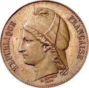 France 5 Francs (Essai by Rogat) E. ROGAT 1849 REPUBLIQUE FRANÇAISE coin obverse