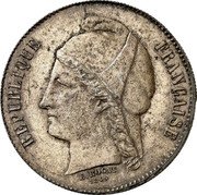 France 5 Francs Essai by Rogat. Piefort 1849 E. ROGAT 1849 REPUBLIQUE FRANÇAISE coin obverse