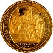 France 5 Sols Monneron 1792 KM# Tn28a DUPRE F PACTE FÉDÉRATIF 14 JULLIET 1790 VIVIR LIBRE OU MORIR coin obverse