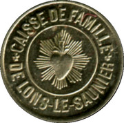 France 50 Centimes Caisse de Famille. Lons-le-Saunier ND  CAISSE DE FAMILLE DE LONS-LE-SAUNIER coin obverse France 50 Centimes Caisse de Famille. Lons-le-Saunier ND  CAISSE DE FAMILLE DE LONS-LE-SAUNIER coin obverse