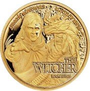 Niue 50 Dollars Charles III Blood of Elves 2023  Proof ANDRZEJ SAPKOWSKI BLOOD OF ELVES THE WITCHER BOOK SERIES coin reverse