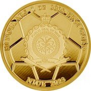 Niue 50 Dollars Charles III Winner 2023  Proof 50 DOLLARS 1 OZ 9999 FINE GOLD PUBLIC SEAL OF NIUE ATUA NIUE TUKULAGI NIUE 2023 coin obverse