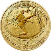 Niue 50 Dollars Charles III Winner 2023  Proof THE WINNER ROBERT LEWANDOWSKI coin reverse