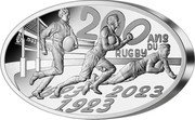 France 500 Euro (Rugby 200th Anniversary) 1823 1923 2023 200 ANS DU RUGBY coin reverse France 500 Euro (Rugby 200th Anniversary) 1823 1923 2023 200 ANS DU RUGBY coin reverse