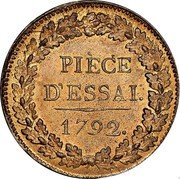 France 6 Deniers (Louis XVII - Essai) X# E4 PIÈCE D’ESSAI 1792 coin reverse France 6 Deniers (Louis XVII - Essai) X# E4 PIÈCE D’ESSAI 1792 coin reverse