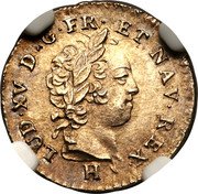 France 6 Sols (Louis XV) C# 1 LUD XV D G FR ET NAV REX H coin obverse