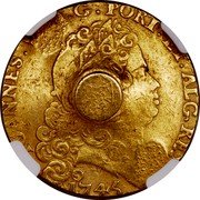 France 66 Livres ND (1798)  KM# 27.1 British Occupation IOANNES G PORT ET ALG REX coin reverse