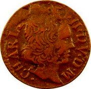 France Denier Tournois (Charles II. 2nd Type) CHARLES II.DV.D.M coin obverse