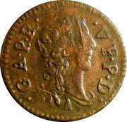 France Denier Tournois (Gaston d'Orleans 9th Type with A) .GA.PR. .VF.P.D. coin obverse France Denier Tournois (Gaston d'Orleans 9th Type with A) .GA.PR. .VF.P.D. coin obverse