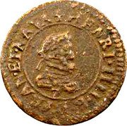 France Denier Tournois (Henri IV Dauphine) HENRI.IIII.R.D.FRAN.ET.NAVA coin obverse