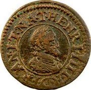 France Denier Tournois (Henri IV. Nantes) HENRI. IIII. R. D. FRAN. ET. NA. T. coin obverse