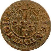 France Denier Tournois (Henri IV. Nantes) DENIER TOVRNOIS 1609 coin reverse
