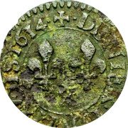 France Denier Tournois (Louis XIII. Amiens) DENIER TOVRNOIS 1614 coin reverse