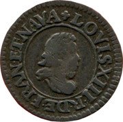 France Denier Tournois (Louis XIII. Essai) KM# Pn9 LOVIS XIII R DE FRAN ET NAVA coin obverse France Denier Tournois (Louis XIII. Essai) KM# Pn9 LOVIS XIII R DE FRAN ET NAVA coin obverse