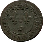 France Denier Tournois (Louis XIII. Essai) KM# Pn9 D DENIER TOVRNOIS 1613 coin reverse France Denier Tournois (Louis XIII. Essai) KM# Pn9 D DENIER TOVRNOIS 1613 coin reverse