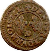 France Denier Tournois (Louis XIII. Lyon. 3rd Type) DENIER TOVRNOIS 1618 coin reverse