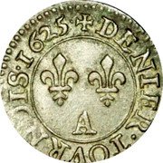 France Denier Tournois (Louis XIII Paris. 2nd Type) DENIER TOVRNOIS 1625 coin reverse France Denier Tournois (Louis XIII Paris. 2nd Type) DENIER TOVRNOIS 1625 coin reverse