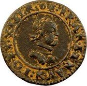 France Denier Tournois (Louis XIII. Villeneuve. 1st Type) LOYS.XIII.R.DE.FRAN.ET.NAV R. coin obverse