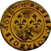 France Denier Tournois (Louis XIII. Villeneuve. 1st Type) DENIER TOVRNOIS 1618 coin reverse