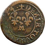 France Denier Tournois (Mary) DEИIR.TOVRИOIS.1624. coin reverse France Denier Tournois (Mary) DEИIR.TOVRИOIS.1624. coin reverse