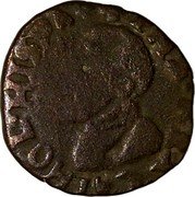 France Double Denier (In the Name of Philip II) PHS. REX. CATHOL. HISPA coin obverse France Double Denier (In the Name of Philip II) PHS. REX. CATHOL. HISPA coin obverse