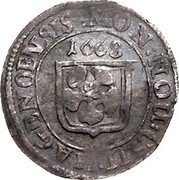 France Double Kreuzer (Leopold I. City of Hagenau) KM# 51 MON NOV CIV HAGENOIENSIS 1668 coin obverse France Double Kreuzer (Leopold I. City of Hagenau) KM# 51 MON NOV CIV HAGENOIENSIS 1668 coin obverse