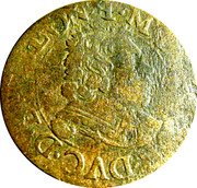 France Double of Sedan (Frederic-Maurice 14th type) .ꟻ.M.D.L.TOVR.DVC.D.BVILLON coin obverse France Double of Sedan (Frederic-Maurice 14th type) .ꟻ.M.D.L.TOVR.DVC.D.BVILLON coin obverse