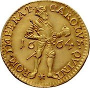 France Double Pistole (Immobilization in the name of Charles V. Besancon) KM# 52 CAROLVS QVINT. ROM. IMPERATOR coin obverse France Double Pistole (Immobilization in the name of Charles V. Besancon) KM# 52 CAROLVS QVINT. ROM. IMPERATOR coin obverse