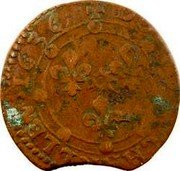 France Double Tournois (Charles I 16th type) DOVBLE.DE.CHARLLEV.1636 coin reverse