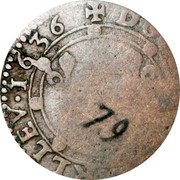 France Double Tournois Charles I 18th type 1636  DOVBLE D CHARLLEV 1636 coin reverse