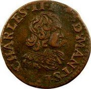 France Double Tournois (Charles II 23rd type) CHARLES.II.DVC.D.MANT.S.DAR coin obverse