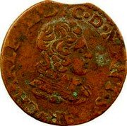 France Double Tournois (Charles II 24th type) .CHARLES.II.DVC.D.MANT.S.DAR coin obverse France Double Tournois (Charles II 24th type) .CHARLES.II.DVC.D.MANT.S.DAR coin obverse