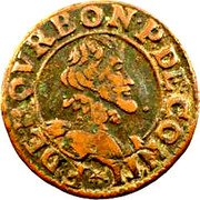 France Double Tournois Francis 13th Type ND (1605-1614)  F. DE. BOVRBON. P. DE. CONTI coin obverse France Double Tournois Francis 13th Type ND (1605-1614)  F. DE. BOVRBON. P. DE. CONTI coin obverse