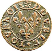 France Double Tournois Francis 14th Type ND (1605-1614)  DOVBLE TOVRNOIS coin reverse France Double Tournois Francis 14th Type ND (1605-1614)  DOVBLE TOVRNOIS coin reverse