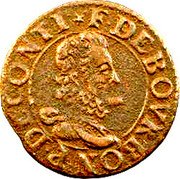 France Double Tournois (Francis 16th Type) F.DE.BOVRBON.P.DE.CONTI coin obverse France Double Tournois (Francis 16th Type) F.DE.BOVRBON.P.DE.CONTI coin obverse