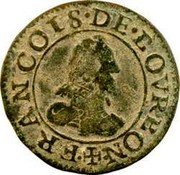 France Double Tournois Francis. 1st Type 1613  FRANCOIS. DE. BOVRBON. coin obverse France Double Tournois Francis. 1st Type 1613  FRANCOIS. DE. BOVRBON. coin obverse