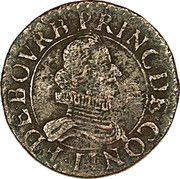 France Double Tournois (Francis 8th Type) .F. DE. BOVRB. PRINC. DE. CONTI coin obverse France Double Tournois (Francis 8th Type) .F. DE. BOVRB. PRINC. DE. CONTI coin obverse