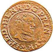 France Double Tournois (Frederic Henry 1st type) .FRED.HENR.D:G.PRIN.AVR. coin obverse France Double Tournois (Frederic Henry 1st type) .FRED.HENR.D:G.PRIN.AVR. coin obverse